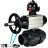 Кран шаровой BV4242E-FP-GRM-ISO Дн20 Ру10 полнопроходной, корпус - НПВХ, шар - НПВХ, уплотнение - EPDM, с пневмоприводом PA-DA-105-1, пневмораспределителем 4V320-10 AC220V и БКВ APL-510N EX в Барнауле