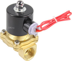 Клапан электромагнитный VS100-VT-NC-24VAC 3/4″ Ду20 Ру10 прямого действия двухходовой, корпус - латунь, присоединение - внутренняя резьба, уплотнение - VITON, нормально-закрытый, катушка - 24 В AC