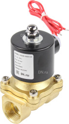 Клапан электромагнитный VS100-VT-NC-24VAC 3/4″ Ду20 Ру10 прямого действия двухходовой, корпус - латунь, присоединение - внутренняя резьба, уплотнение - VITON, нормально-закрытый, катушка - 24 В AC