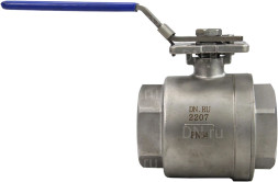 Кран шаровой BV3232P(2pc)-FP-T-ISO-H Ду80 Ру40 полнопроходной двухходовой, нержавеющая сталь 316, внутренняя резьба, уплотнение - PTFE, с ISO-фланцем и рукояткой, 17х17, F07/F10
