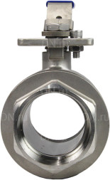 Кран шаровой BV3232P(2pc)-FP-T-ISO-H Ду80 Ру40 полнопроходной двухходовой, нержавеющая сталь 316, внутренняя резьба, уплотнение - PTFE, с ISO-фланцем и рукояткой, 17х17, F07/F10