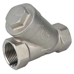 Клапан обратный VCSY3232P-T 2″ Ду50 Ру40 Y-образный, резьбовой, пружинный, корпус - нержавеющая сталь 316, диск - нержавеющая сталь 316, уплотнение - PTFE