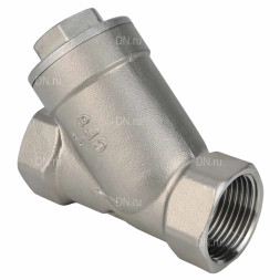 Клапан обратный VCSY3232P-T 2″ Ду50 Ру40 Y-образный, резьбовой, пружинный, корпус - нержавеющая сталь 316, диск - нержавеющая сталь 316, уплотнение - PTFE
