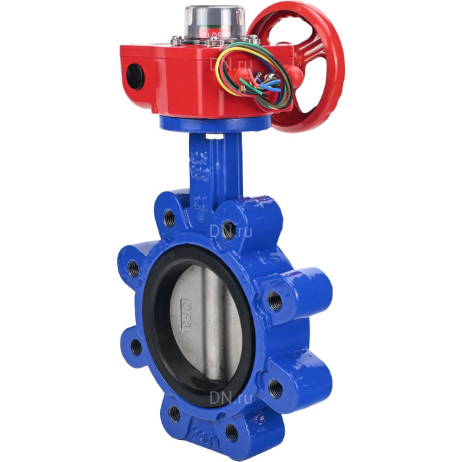Затвор дисковый поворотный WBV1631N-2W-Fb-H Ду65 Ру16 LUG межфланцевый, корпус - чугун QT450, диск - нержавеющая сталь AISI 304, уплотнение - NBR, с редуктором HGBF RQN1-180Z в Барнауле