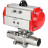 Кран шаровой BV3131P(3pc)-FP-W-ISO-H LONG Ду150 Ру16 полнопроходной, корпус - нержавеющая сталь 304, уплотнение - PTFE, под приварку, с пневмоприводом PA-SA-210 в Барнауле
