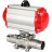 Кран шаровой BV3131P(3pc)-FP-W-ISO-H LONG Ду150 Ру16 полнопроходной, корпус - нержавеющая сталь 304, уплотнение - PTFE, под приварку, с пневмоприводом PA-SA-210 в Барнауле