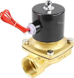 Клапан электромагнитный VS100-ET-NC-220VAC 1 1/4″ Ду32 Ру10, соленоидный двухходовой, корпус - латунь, уплотнение - EPDM, резьбовой, нормально-закрытый, прямого действия, катушка - 220В