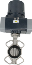 Затвор дисковый поворотный WBV3131E-2W-Fb-H Ду100 Ру16 межфланцевый, корпус - нержавеющая сталь 304, диск - нержавеющая сталь 304, уплотнение - EPDM, с электроприводом четвертьоборотным QTSA-N-014EM-O0-220VAC с пружинным возвратом