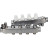 Коллекторная группа GC4-31-4 1″ Ду25 Ру10 отводов — 4, в сборе с терморегулирующими клапанами и запорно-балансировочными клапанами, дренажным краном и воздухоотводчиком, с заглушками, без переходников, корпус - нержавеющая сталь AISI 304 в Барнауле