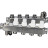 Коллекторная группа GC4-31-4 1″ Ду25 Ру10 отводов — 4, в сборе с терморегулирующими клапанами и запорно-балансировочными клапанами, дренажным краном и воздухоотводчиком, с заглушками, без переходников, корпус - нержавеющая сталь AISI 304 в Барнауле