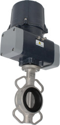 Затвор дисковый поворотный WBV3131V-2W-Fb-H Ду50 Ру16 межфланцевый, корпус - нержавеющая сталь 304, диск - нержавеющая сталь 304, уплотнение - VITON, с электроприводом четвертьоборотным QTSA-N-003EM-O0-220VAC с пружинным возвратом
