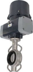 Затвор дисковый поворотный WBV3131V-2W-Fb-H Ду50 Ру16 межфланцевый, корпус - нержавеющая сталь 304, диск - нержавеющая сталь 304, уплотнение - VITON, с электроприводом четвертьоборотным QTSA-N-003EM-O0-220VAC с пружинным возвратом