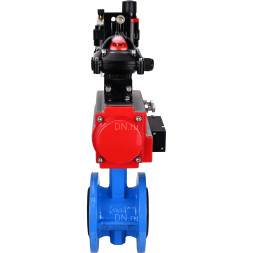 Затвор дисковый поворотный WBV1313E-2W-F-H Ду150 Ру16 фланцевый, корпус - чугун GGG40, диск - чугун GGG40, EPDM, с пневмоприводом PA-DA-130, пневмораспределителем 4M310-08 AC220V, БКВ APL-210N и БПВ AFC2000