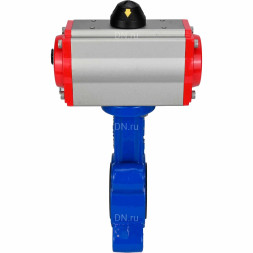 Затвор дисковый поворотный WBV1631E-2W-Fb-H Ду50 Ру16 LUG корпус - чугун QT450, диск - нержавеющая сталь 304, уплотнение - EPDM, с пневмоприводом PA-SA-083 и пневмораспределителем 4M310-08 DC24V