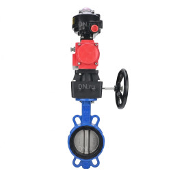 Затвор дисковый поворотный WBV1432N-2W-Fb-H Ду250 Ру16, корпус - чугун GGG50, диск - нержавеющая сталь 316L, уплотнение - NBR, с пневмоприводом PA-DA-140 двойного действия, с БКВ APL-510N EX, с ручным дублером MON4-1200-T54-ISO