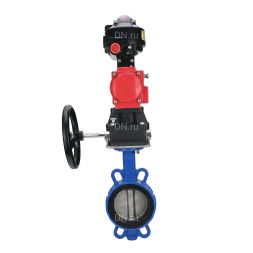 Затвор дисковый поворотный WBV1432N-2W-Fb-H Ду250 Ру16, корпус - чугун GGG50, диск - нержавеющая сталь 316L, уплотнение - NBR, с пневмоприводом PA-DA-140 двойного действия, с БКВ APL-510N EX, с ручным дублером MON4-1200-T54-ISO