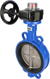 Затвор дисковый поворотный WBV1132N-2W-Fb-H Ду50 Ру16 межфланцевый, корпус - чугун GG25, диск - нержавеющая сталь 316L, уплотнение - NBR, с редуктором HGB RQN1-180Z с индикатором положения