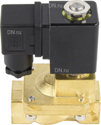 Клапан электромагнитный VS400-VT-NC-24VAC 1/2″ Ду15 Ру16 пилотного действия двухходовой, корпус - латунь, присоединение - внутренняя резьба, уплотнение - VITON, нормально-закрытый, катушка - 24В AC