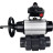 Кран шаровой BV4242E-FP-GRM-ISO Дн20 Ру10 полнопроходной, корпус - НПВХ, шар - НПВХ, уплотнение - EPDM, с пневмоприводом PA-DA-105-1 и БКВ APL-410N EX в Барнауле