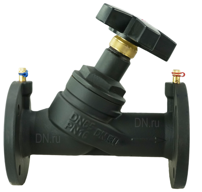 Клапан балансировочный VB1431V-F Ду65 Ру16 чугунный, фланцевый, с ниппелями в Барнауле