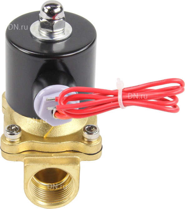 Клапан электромагнитный VS100-NT-NC-220VAC 3/4″ Ду20 Ру10, соленоидный двухходовой, корпус - латунь, уплотнение - NBR, резьбовой, нормально-закрытый, прямого действия, катушка - 220В в Барнауле