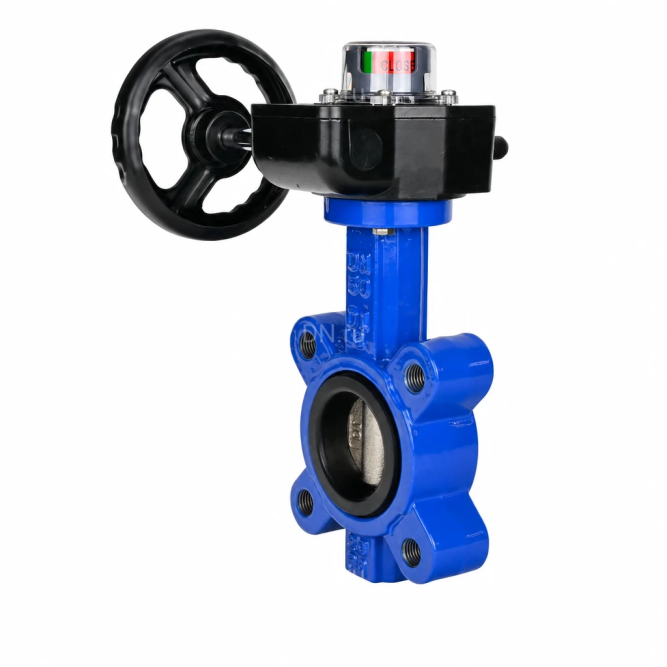 Затвор дисковый поворотный WBV1616E-2W-Fb-H Ду150 Ру16 LUG межфланцевый, корпус - чугун QT450, диск - чугун QT450, уплотнение - EPDM, с редуктором HGB RQN2-320Z в Барнауле