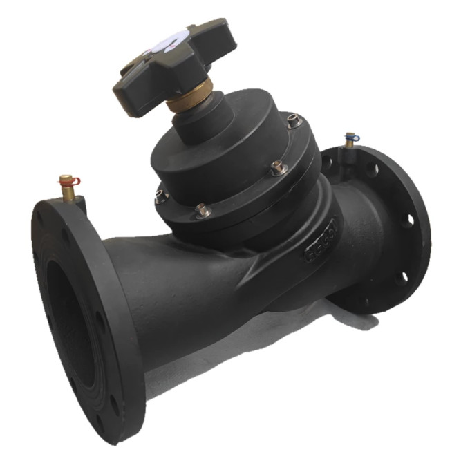 Клапан балансировочный VB1431V-F Ду100 Ру16 чугунный, фланцевый, с ниппелями в Барнауле