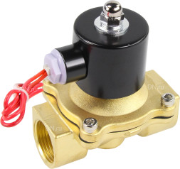 Клапан электромагнитный VS100-NT-NC-220VAC 1″ Ду25 Ру10, соленоидный двухходовой, корпус - латунь, уплотнение - NBR, резьбовой, нормально-закрытый, прямого действия, катушка - 220В