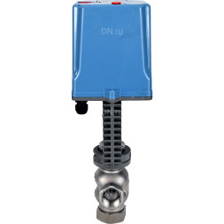 Клапан регулирующий VRg1-31M-PED-T 1 1/4″ Ду32 Ру25 двухходовой, односедельный, резьбовой, корпус - нержавеющая сталь AISI304, уплотнение - металл с электроприводом XCK220-1500 AC220V