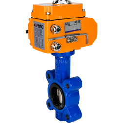 Затвор дисковый поворотный WBV1616E-2W-Fb-H Ду100 Ру16 LUG корпус - чугун QT450, диск - чугун QT450, уплотнение - EPDM, межфланцевый, с электроприводом QT-N-010EM-O1-380VAC-У1 380В