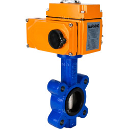 Затвор дисковый поворотный WBV1616E-2W-Fb-H Ду100 Ру16 LUG корпус - чугун QT450, диск - чугун QT450, уплотнение - EPDM, межфланцевый, с электроприводом QT-N-010EM-O1-380VAC-У1 380В