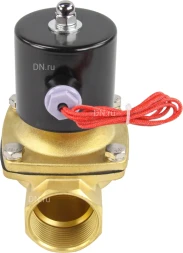 Клапан электромагнитный VS100-NT-NC-220VAC 1 1/2″ Ду40 Ру10, соленоидный двухходовой, корпус - латунь, уплотнение - NBR, резьбовой, нормально-закрытый, прямого действия, катушка - 220В