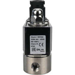 Клапан электромагнитный VS331-ET-NC-220VAC 1/8″ Ду6 Ру10, соленоидный двухходовой, корпус - нержавеющая сталь 304, уплотнение - EPDM, резьбовой, нормально-закрытый, прямого действия, катушка - 220В