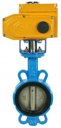 Затвор дисковый поворотный WBV1413E-2W-Fb-H Ду125 Ру16, корпус - чугун GGG50, диск - чугун GGG40, уплотнение - EPDM, с четвертьоборотным электроприводом QT-N-015EM-B1-220VAC-У1 220В (0-10В) HARK