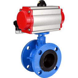 Затвор дисковый поворотный WBV1313E-2W-F-H Ду125 Ру16 фланцевый, корпус - чугун GGG40, диск - чугун GGG40, уплотнение - EPDM, с пневмоприводом PA-DA-130 и пневмораспределителем 4M310-08 DC24V