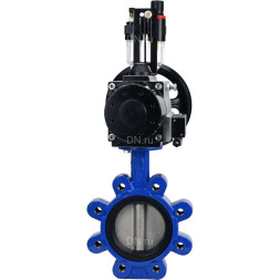 Затвор дисковый поворотный WBV1631N-2W-Fb-H Ду125 Ру16 LUG корпус - чугун QT450, диск - нержавеющая сталь 304, уплотнение - NBR, с пневмоприводом PA-DA-105-1, пневмораспределителем 4M310-08 AC220V и БПВ AFC2000