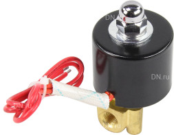 Клапан электромагнитный VS100-VT-NC-220VAC 1/8″ Ду6 Ру10, соленоидный двухходовой, корпус - латунь, уплотнение - Viton, резьбовой, нормально-закрытый, прямого действия, катушка - 220В