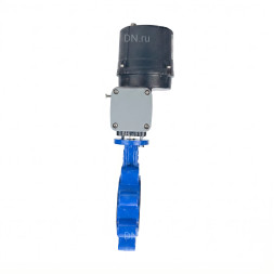 Затвор дисковый поворотный WBV1616E-2W-Fb-H Ду80 Ру16 LUG межфланцевый, корпус - чугун QT450, диск - чугун QT450, уплотнение - EPDM, с электроприводом четвертьоборотным QTSA-N-005EM-O0-220VAC с пружинным возвратом