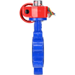 Затвор дисковый поворотный WBV1616E-2W-Fb-H Ду125 Ру16 LUG межфланцевый, корпус - чугун QT450, диск - чугун QT450, уплотнение - EPDM, с редуктором HGBF RQN1-180Z