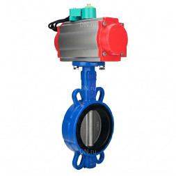 Затвор дисковый поворотный WBV1432N-2W-Fb-H Ду50 Ру16 корпус - чугун GGG50, диск - нержавеющая сталь 316L, уплотнение - NBR, с пневмоприводом PA-SA-083, пневмораспределителем 4M310-08 DC24V и магнитным переключателем ALS200D