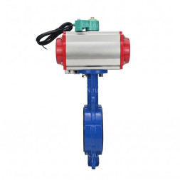 Затвор дисковый поворотный WBV1432N-2W-Fb-H Ду50 Ру16 корпус - чугун GGG50, диск - нержавеющая сталь 316L, уплотнение - NBR, с пневмоприводом PA-SA-083, пневмораспределителем 4M310-08 DC24V и магнитным переключателем ALS200D