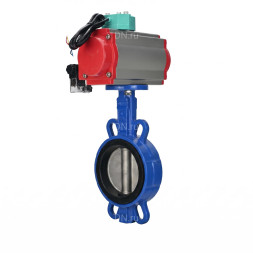 Затвор дисковый поворотный WBV1432N-2W-Fb-H Ду50 Ру16 корпус - чугун GGG50, диск - нержавеющая сталь 316L, уплотнение - NBR, с пневмоприводом PA-SA-083, пневмораспределителем 4M310-08 DC24V и магнитным переключателем ALS200D