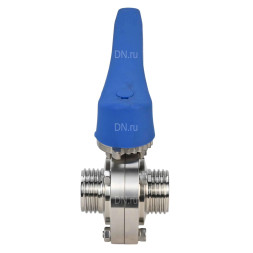 Затвор дисковый поворотный WBV3131E-2W-T-H Ду20 Ру10 резьбовой, пищевая нержавеющая сталь 304, уплотнение – EPDM, с рукояткой