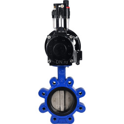 Затвор дисковый поворотный WBV1616E-2W-Fb-H Ду150 Ру16 LUG корпус - чугун QT450, диск - чугун QT450, уплотнение - EPDM, с пневмоприводом PA-DA-105-1, пневмораспределителем 4M310-08 AC220V и БПВ AFC2000