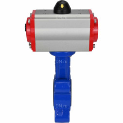 Затвор дисковый поворотный WBV1616E-2W-Fb-H Ду50 Ру16 LUG корпус - чугун QT450, диск - чугун QT450, уплотнение - EPDM, с пневмоприводом PA-SA-083 и пневмораспределителем 4M310-08 DC24V