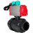 Кран шаровой BV4242E-FP-GRM-ISO Дн25 Ру10 полнопроходной, корпус - НПВХ, шар - НПВХ, уплотнение - EPDM, с пневмоприводом PA-SA-052 и магнитным переключателем ALS200D в Барнауле