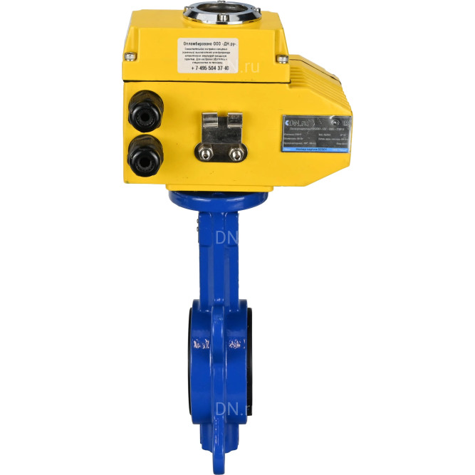 Затвор дисковый поворотный WBV1413E-2W-Fb-H Ду80 Ру16, корпус - чугун GGG50, диск - чугун GGG40, уплотнение - EPDM, с электроприводом-005 380В в Барнауле