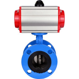 Затвор дисковый поворотный WBV1313E-2W-F-H Ду80 Ру16 фланцевый, корпус - чугун GGG40, диск - чугун GGG40, уплотнение - EPDM, с пневмоприводом PA-DA-105 и пневмораспределителем 4M310-08 DC24V