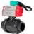 Кран шаровой BV4242E-FP-GRM-ISO Дн32 Ру10 полнопроходной, корпус - НПВХ, шар - НПВХ, уплотнение - EPDM, с пневмоприводом PA-SA-052 и магнитным переключателем ALS200D в Барнауле