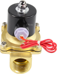 Клапан электромагнитный VS100-VT-NC-220VAC 1″ Ду25 Ру10, соленоидный двухходовой, корпус - латунь, уплотнение - Viton, резьбовой, нормально-закрытый, прямого действия, катушка - 220В